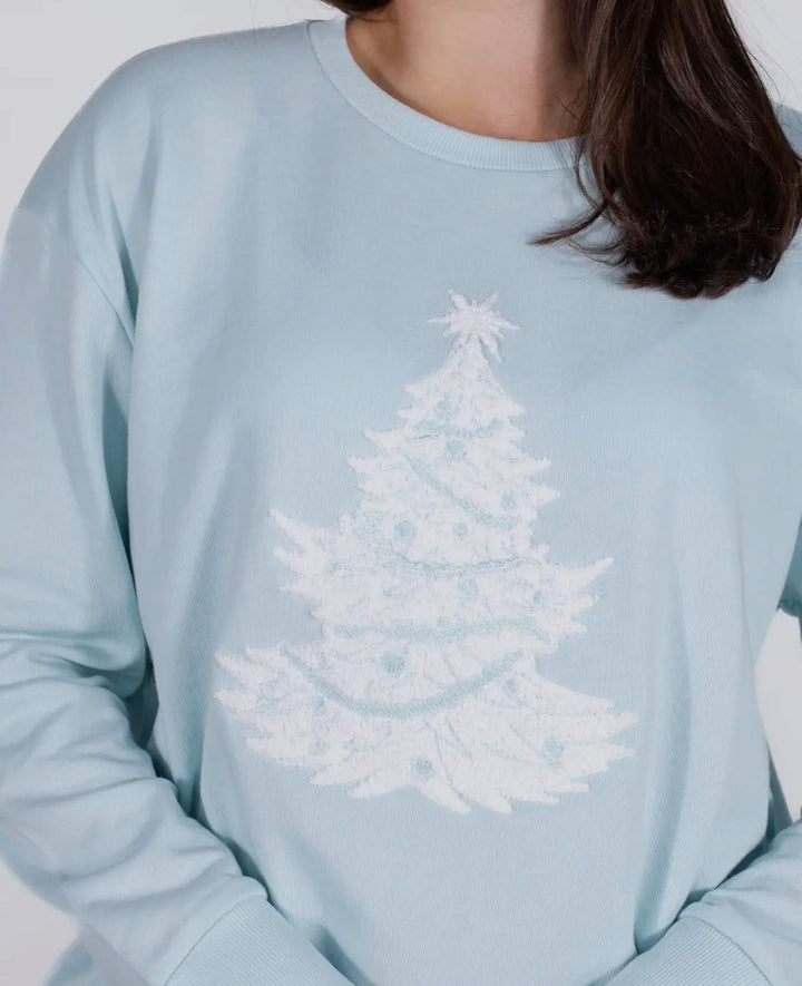 Frosted Fir Embroidered Sweatshirt