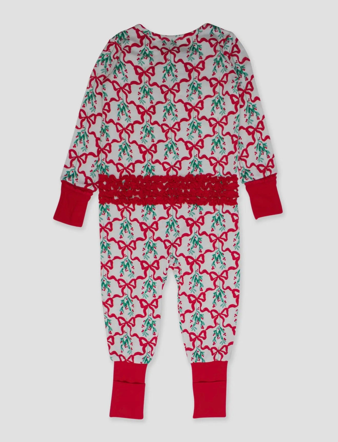 Bows & Mistletoe Magic Convertible Ruffle Onesie