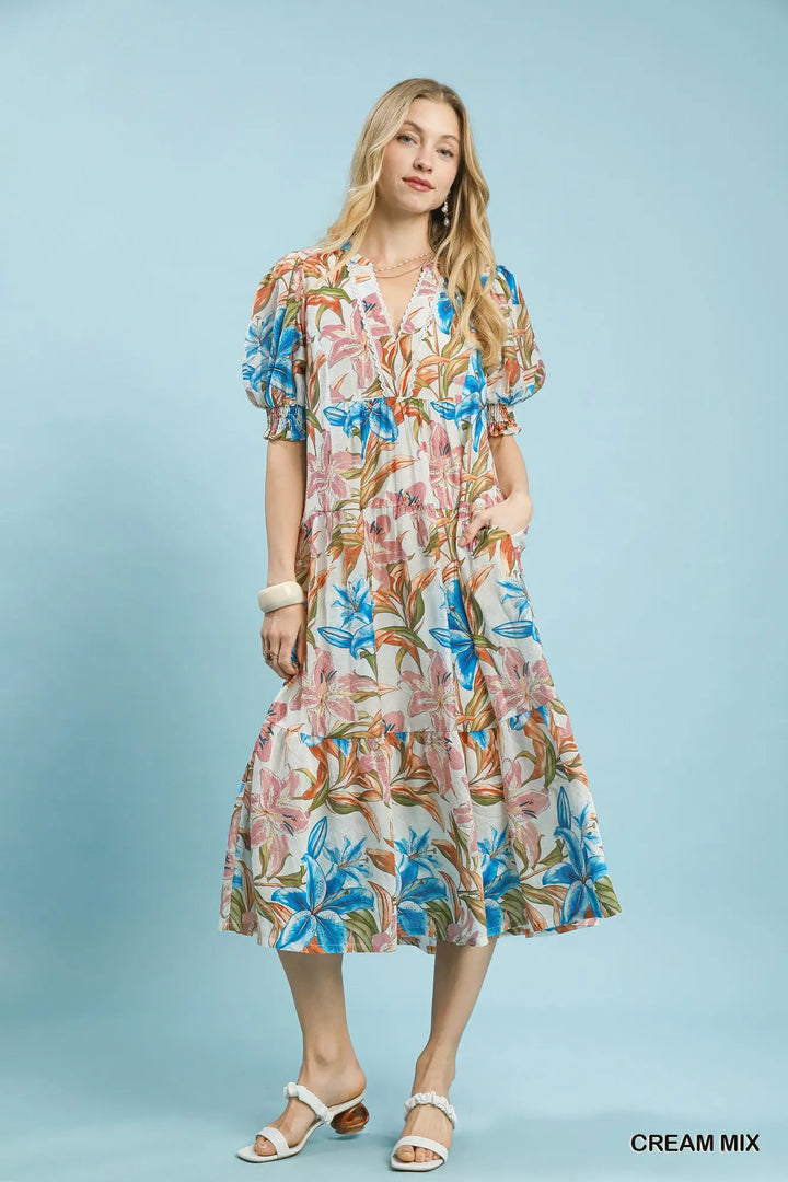 He Loves Me, He Loves Me Not Midi Dress