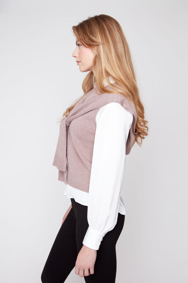 Rosewood Tie-Front Cardigan