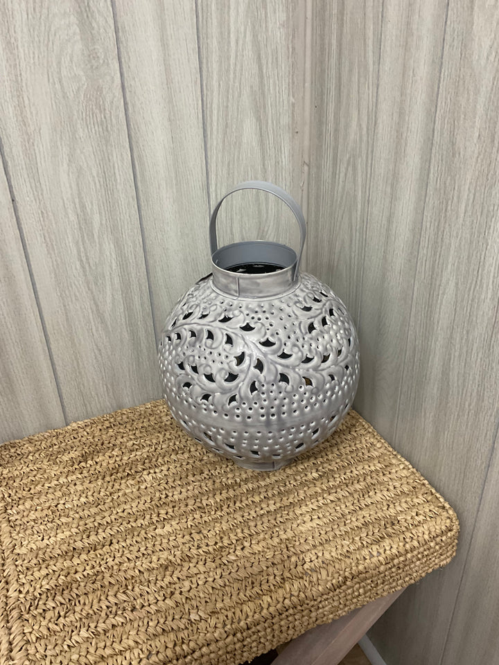 Ornate Metal Globe Lantern