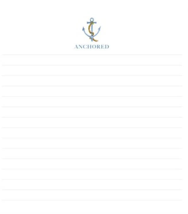 Anchored Notepad
