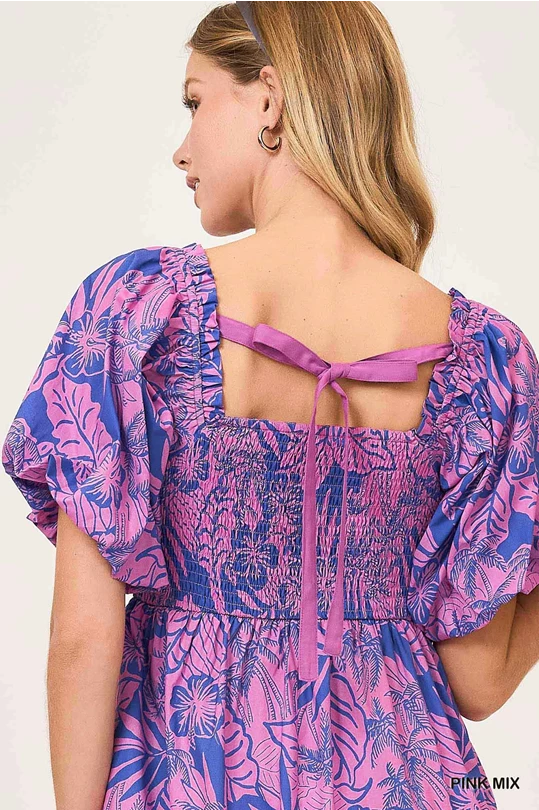 Elegant Tropics Midi Dress