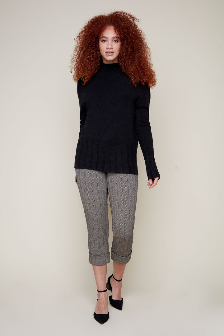 Luxe Cashmere Mock Neck Sweater