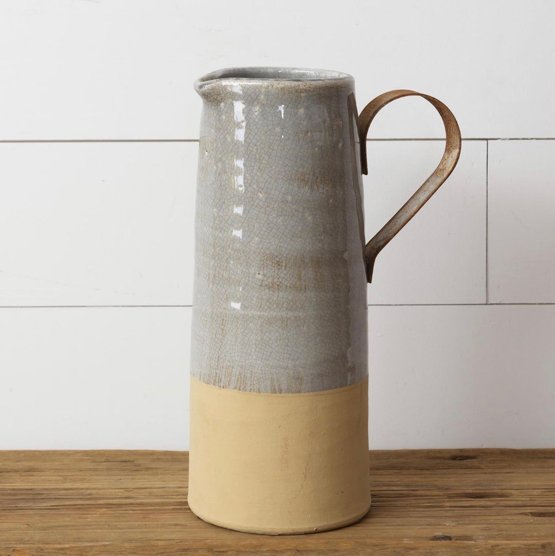 Hearthstone Two-Tone Ceramic Pitcher