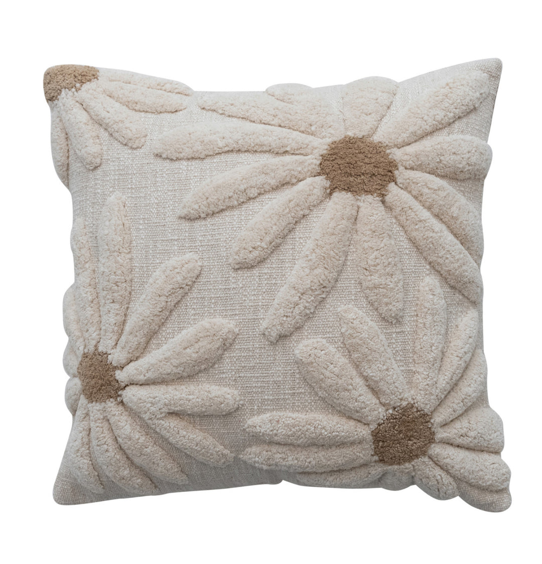 Daisy Bloom Textured Pillow