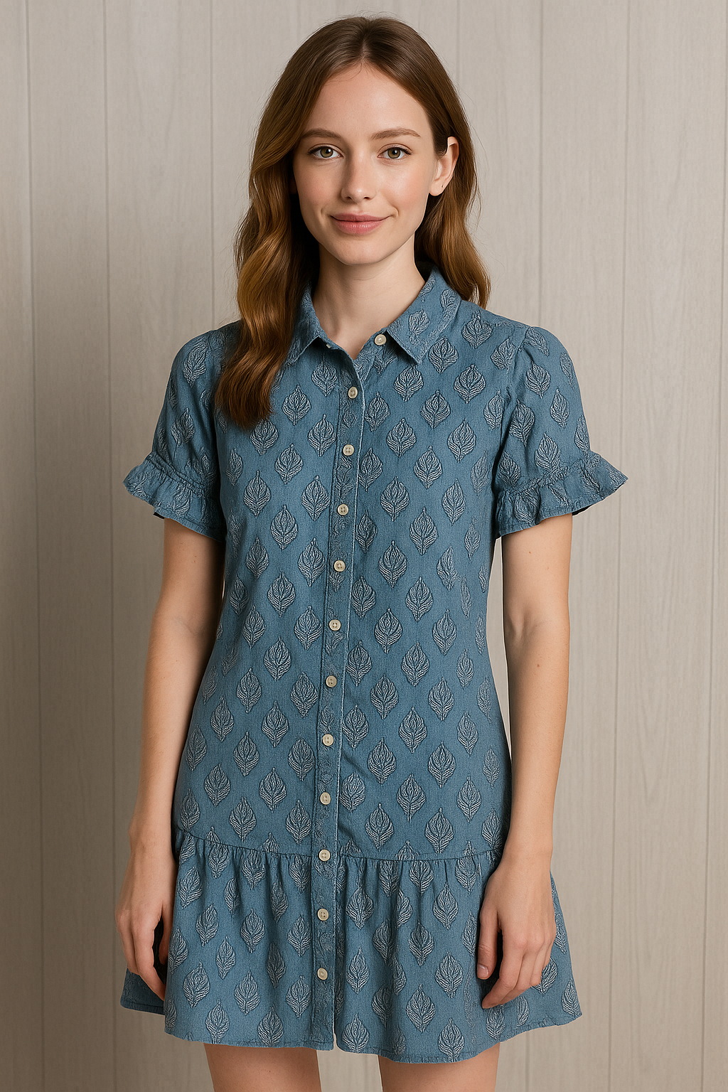 Flossy Blue T-Shirt Dress