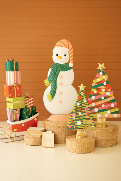 Peppermint Parade Metal Snowman