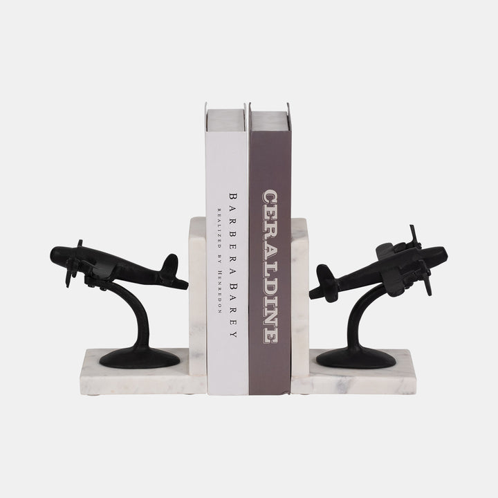 Aviator Marble Bookends
