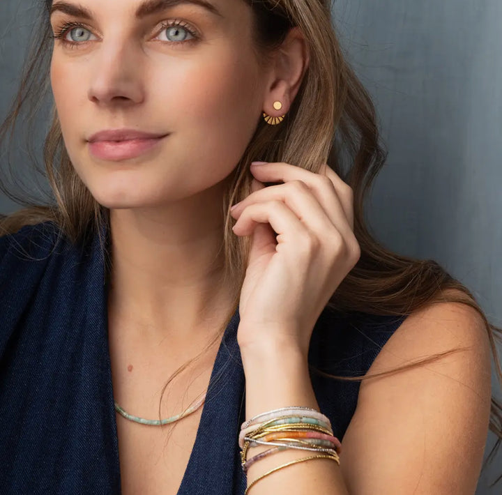 Refined Sunburst Ear Jacket Earrings - FINAL SALE