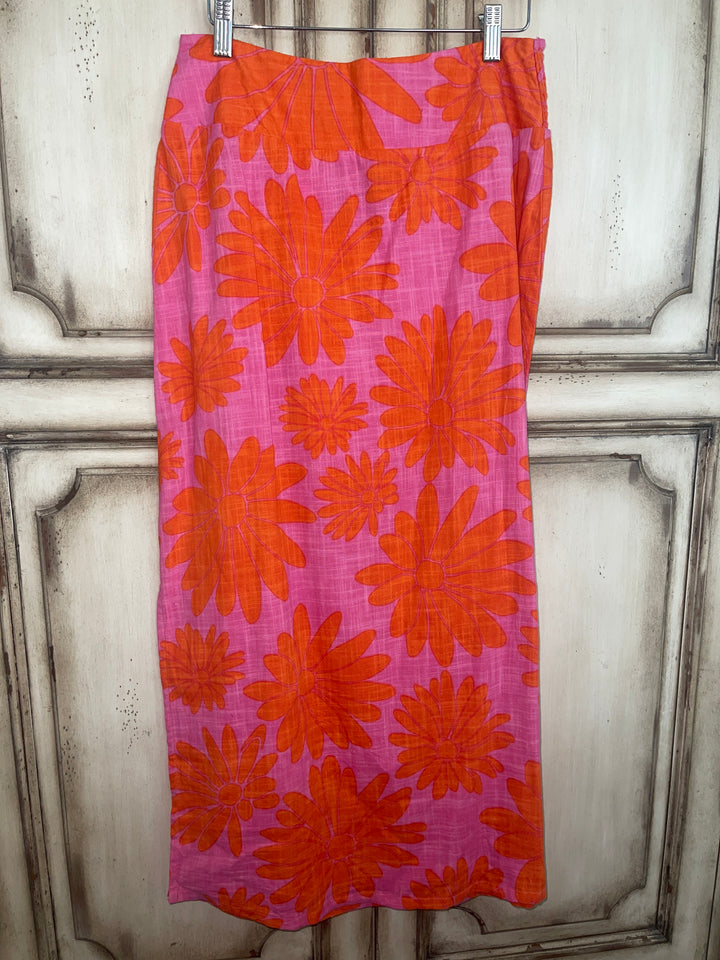 Pink & Orange Daisy Skirt