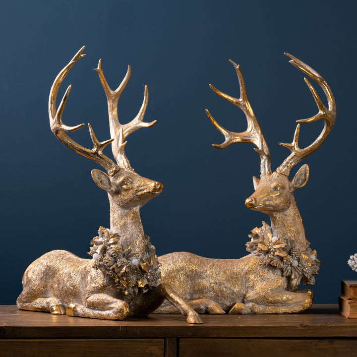 Golden Glow Resting Deer
