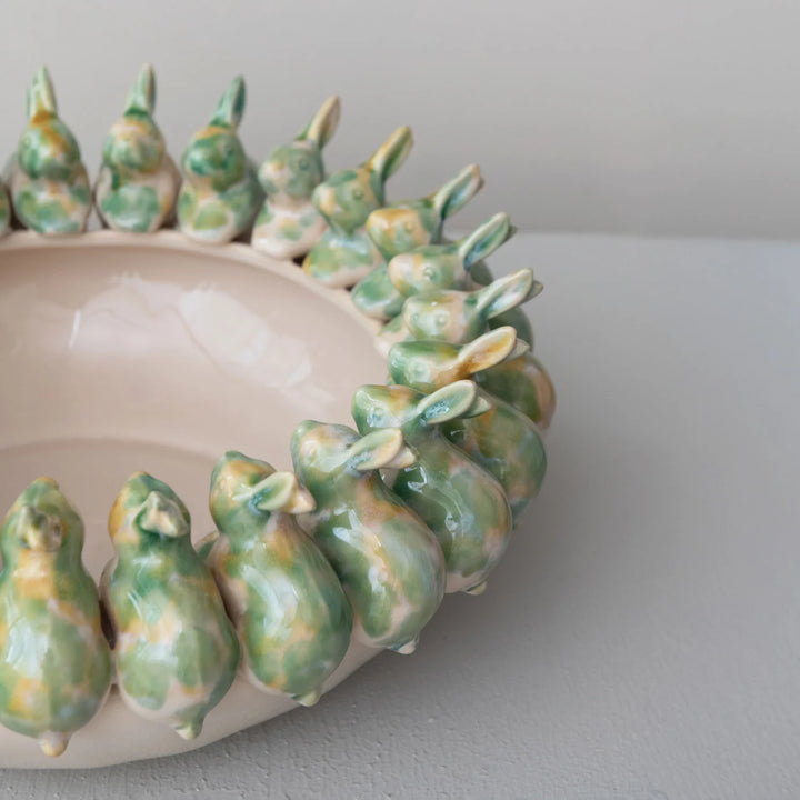 Bunny Garden Stoneware Bowl