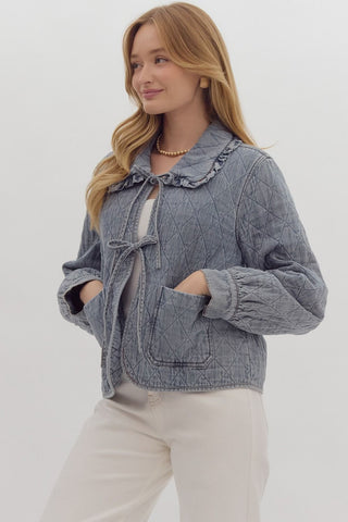 Quilted Denim Shacket