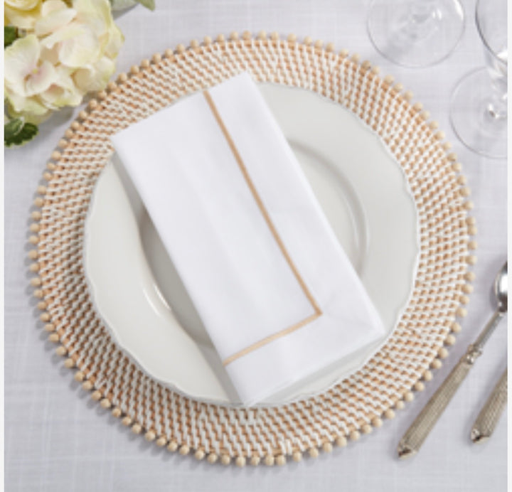 Champagne Border Embroidered Napkin – 20”