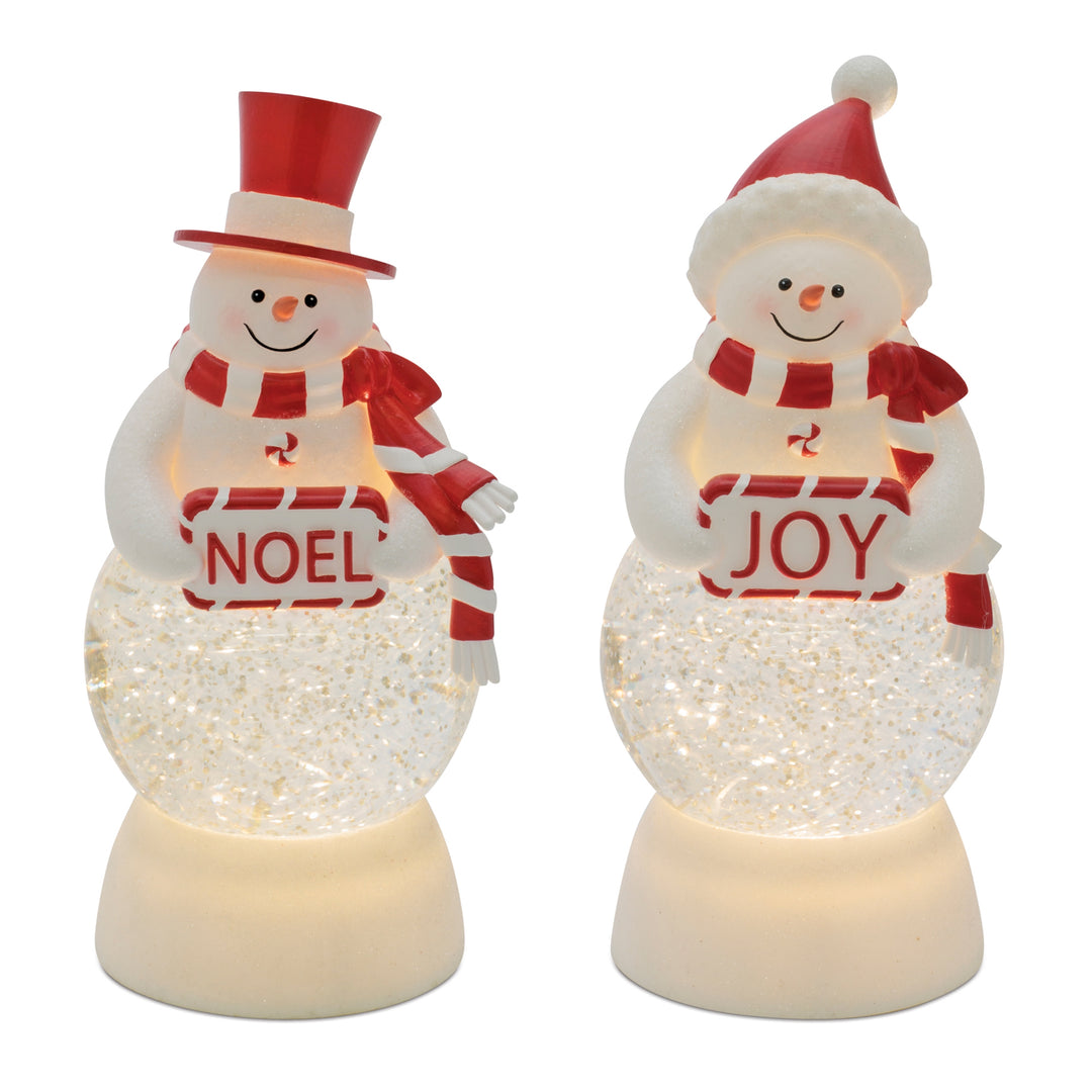 Merry & Bright LED Snowman Snow Globe – Noel & Joy