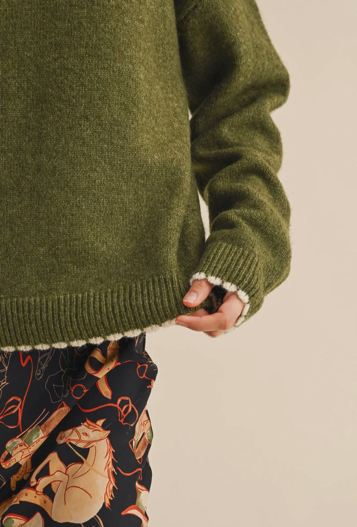 Evergreen Whisper Sweater