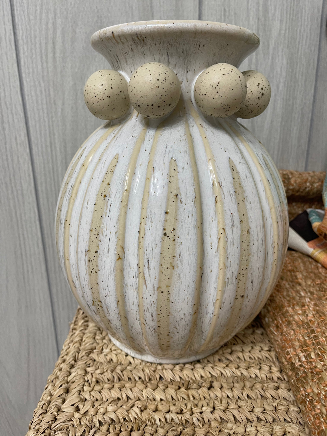 White Urn with Bubbles