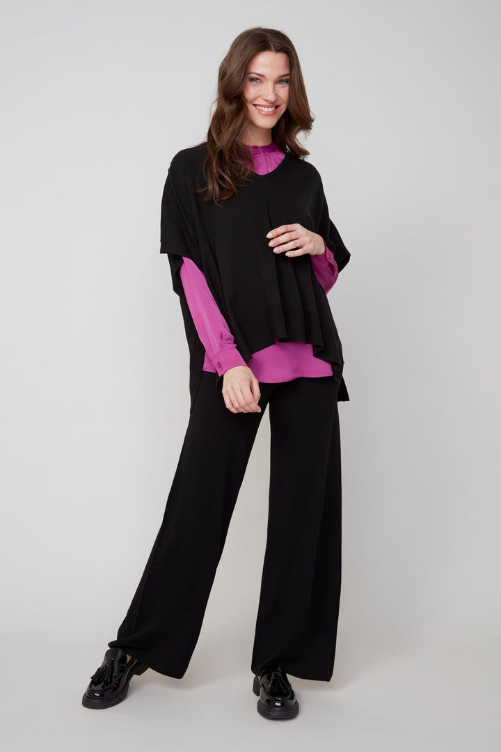 The Noir Winged Knit Top