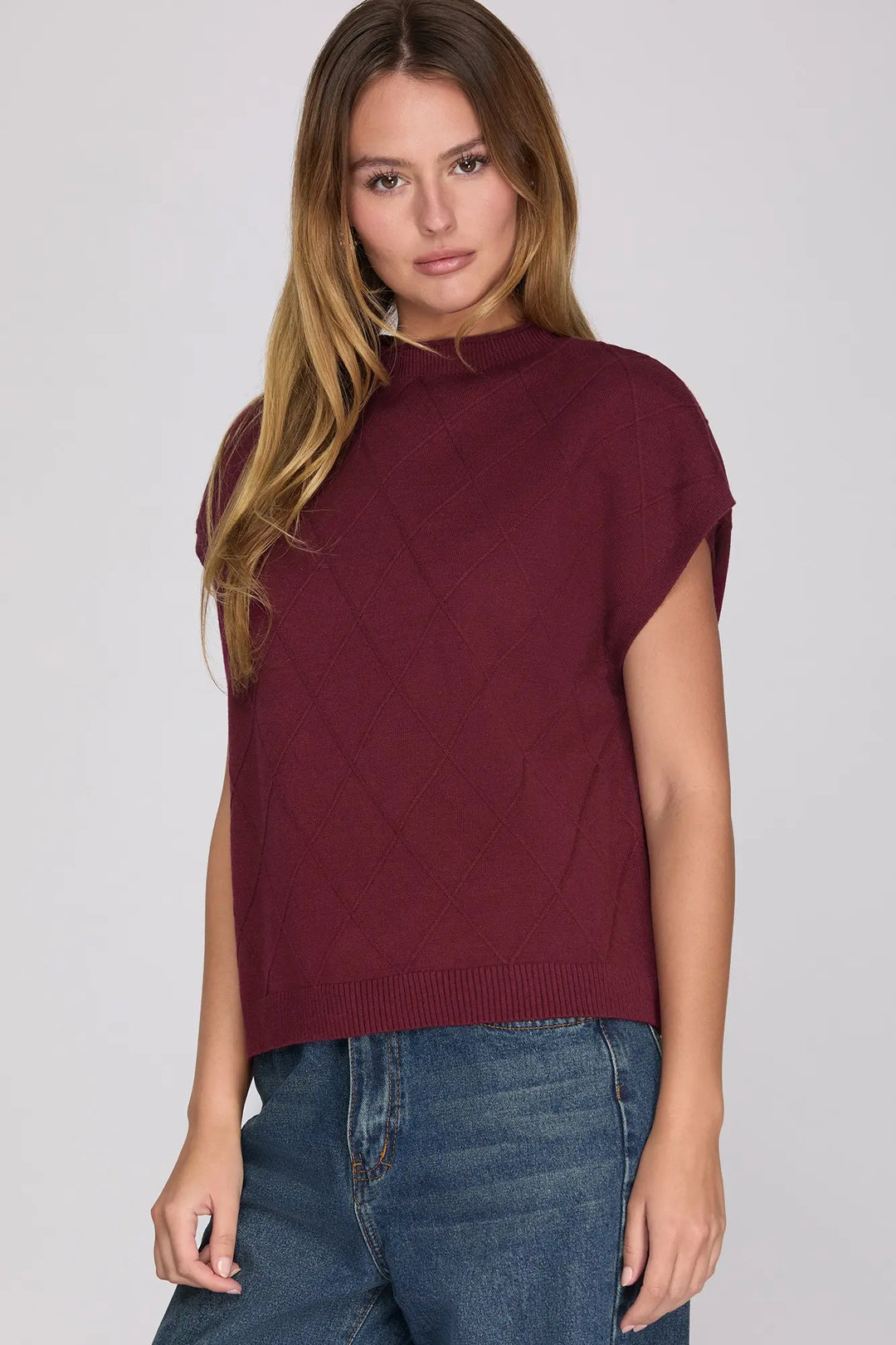 Bordeaux Nights Sweater Top