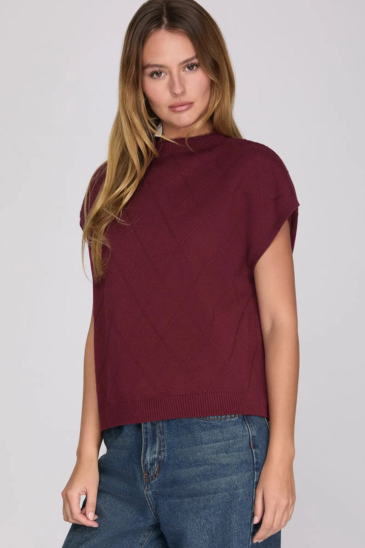 Bordeaux Nights Sweater Top