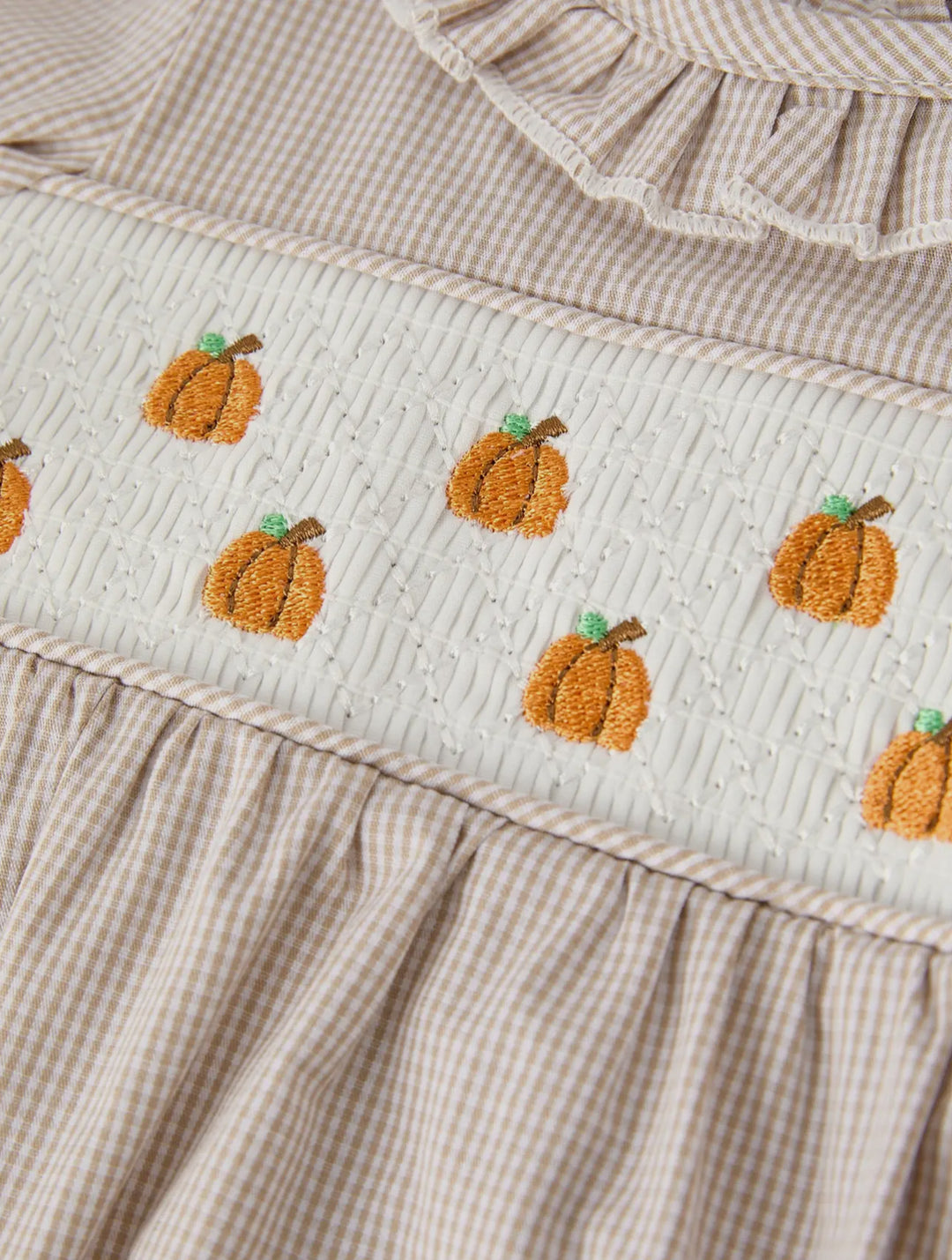 Smocked Pumpkin & Bows Romper
