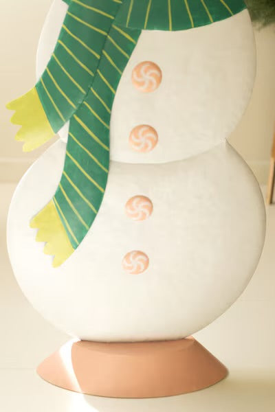 Peppermint Parade Metal Snowman