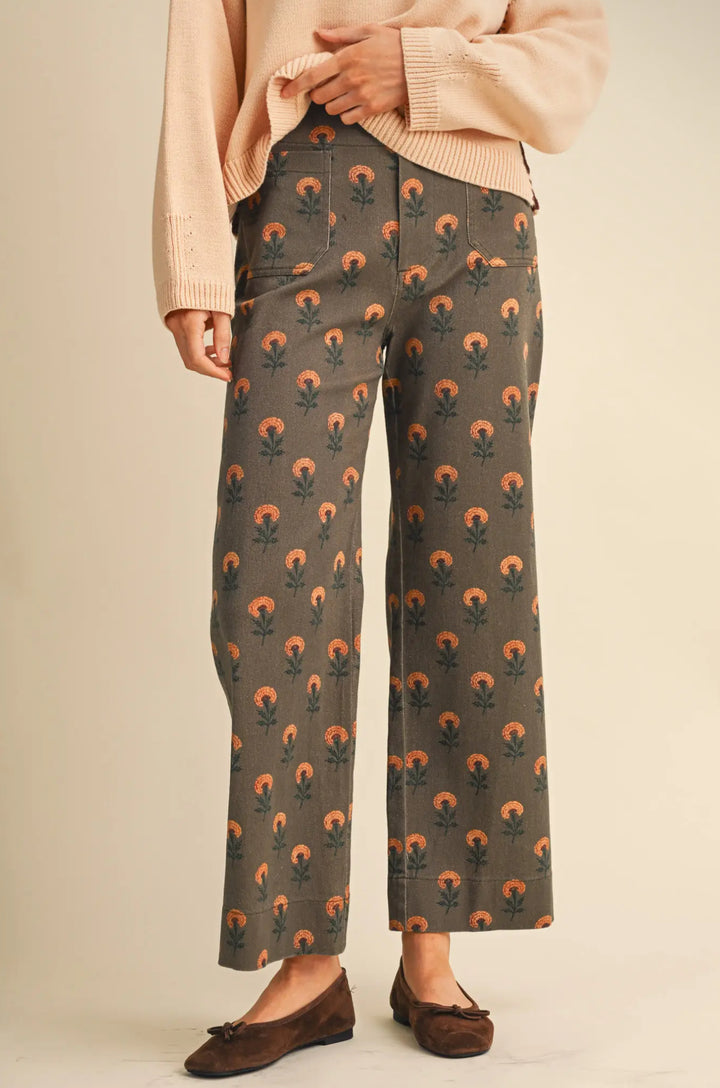 Harvest Bloom Wide Leg Pants