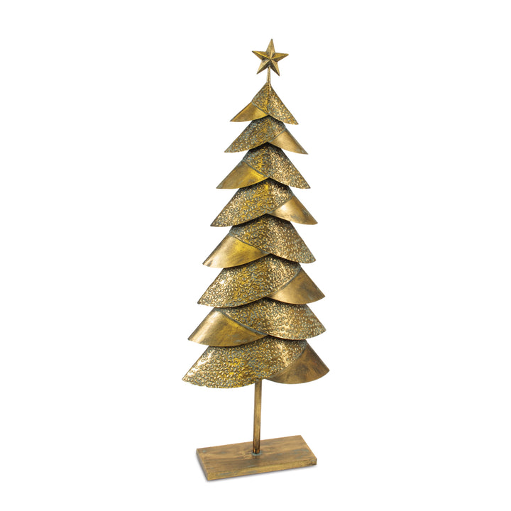 Gilded Elegance Iron Christmas Tree