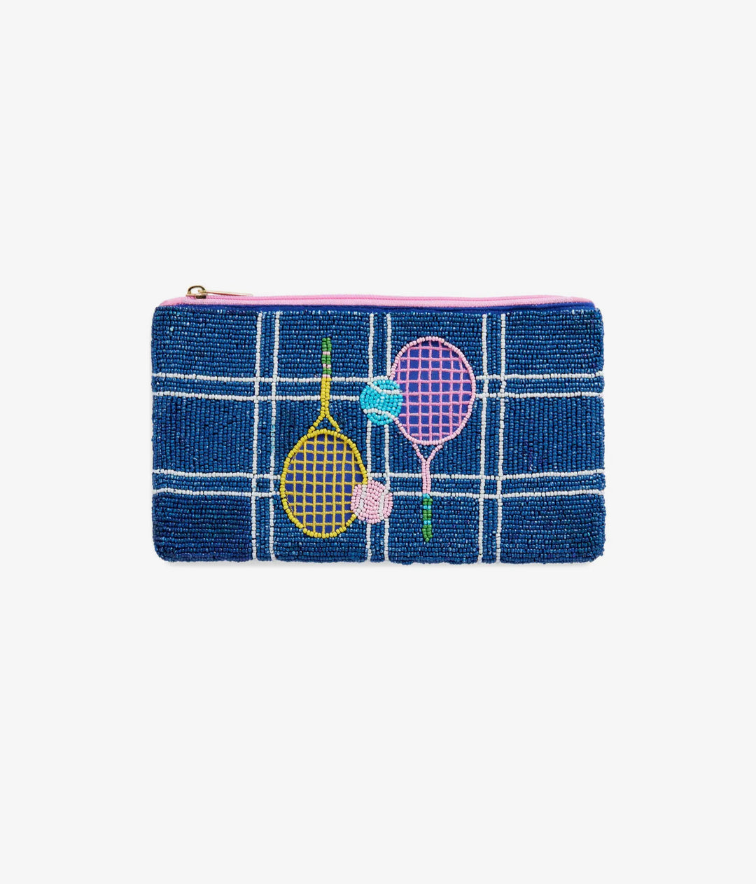Court Club Beaded Zip Pouch