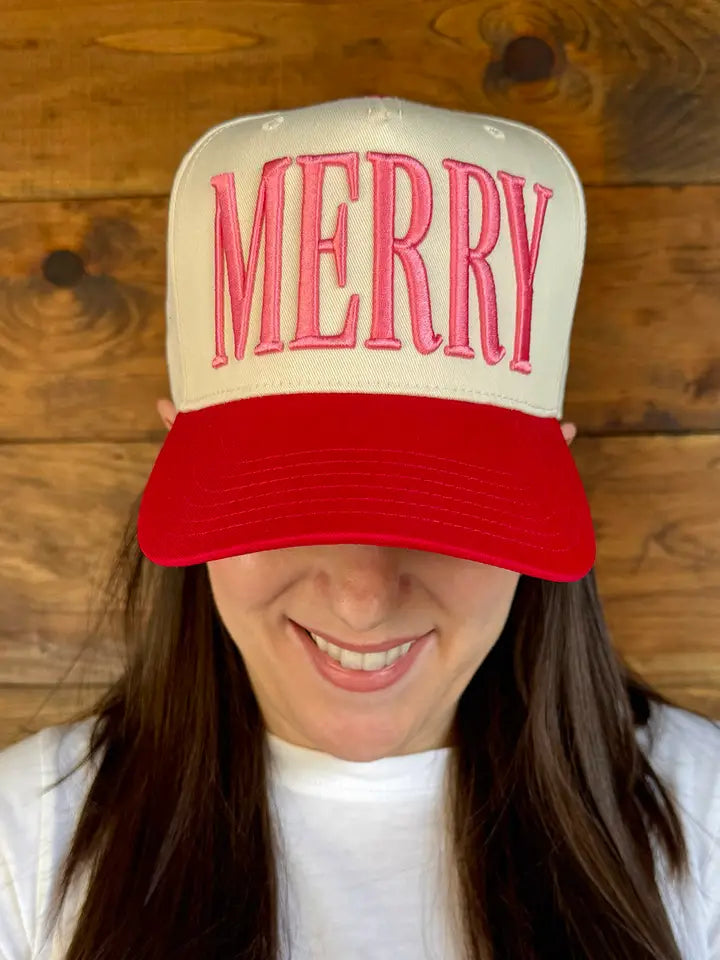 Merry Puff Embroidered Trucker Hat
