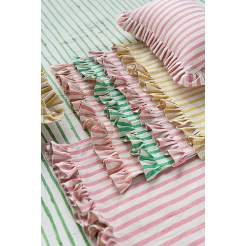 72” HM Pink and White Striped Table Runner
