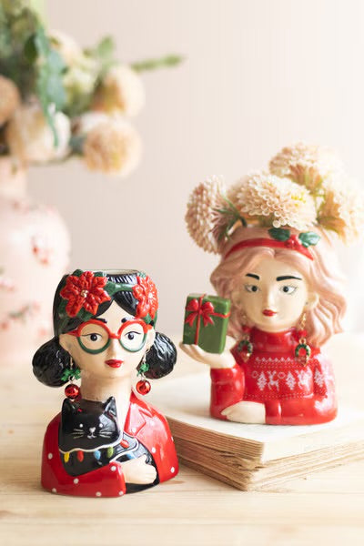 Christmas Besties Ceramic Vases