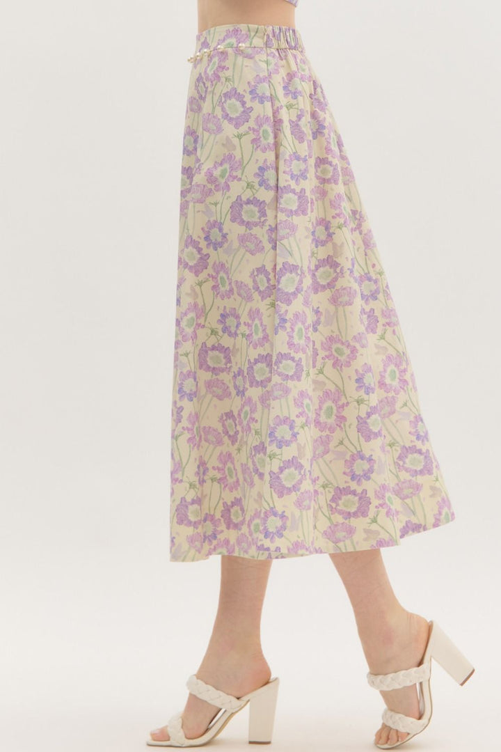 Lilac Flowers Skirt
