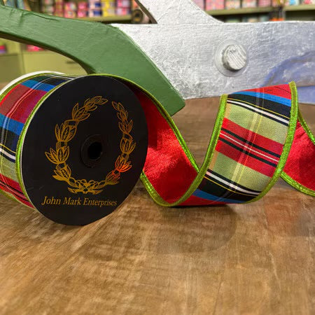 John Mark Enterprises: Merry & Bright Plaid Ribbon