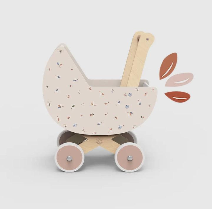 Blossoms & Bows Wooden Doll Pram