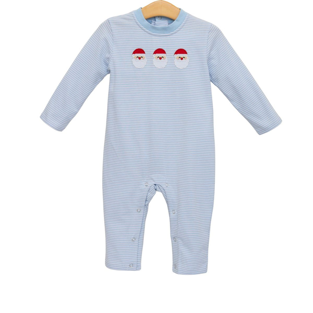 Santa Sweetheart Blue Romper
