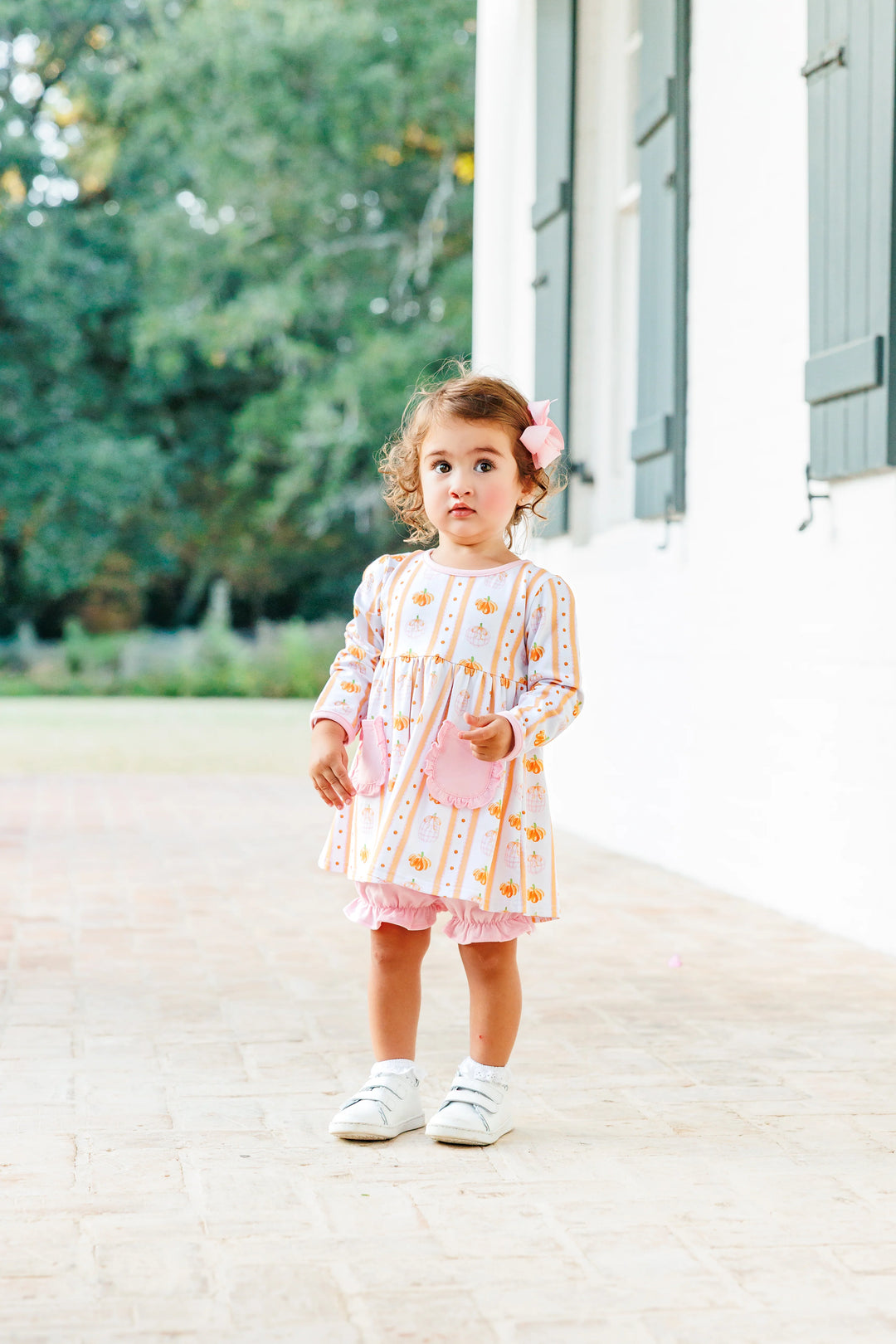 Pink Pumpkin Patch Bloomer Set