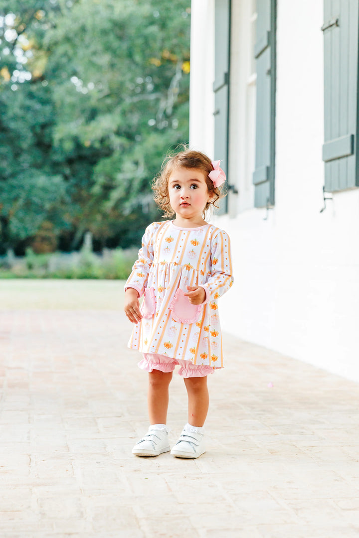 Pink Pumpkin Patch Bloomer Set
