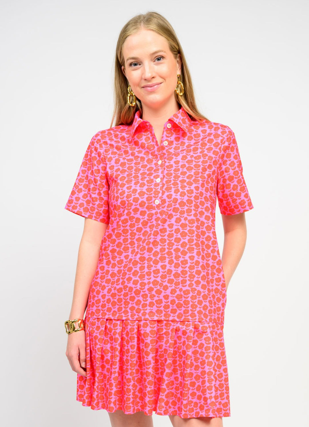 Rosé All Day Shirt Dress
