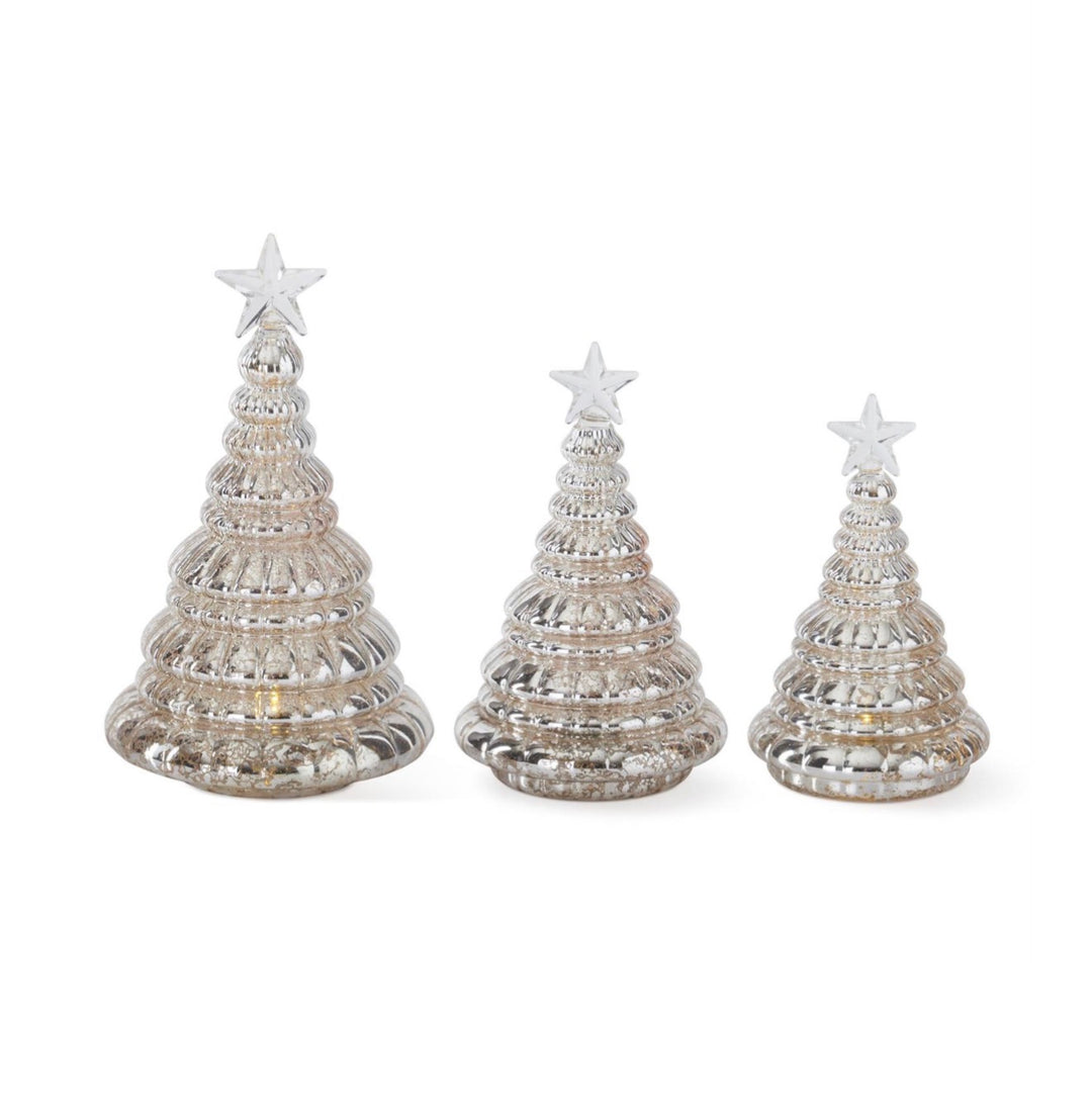 Antique Champagne Mercury Glass Christmas Trees
