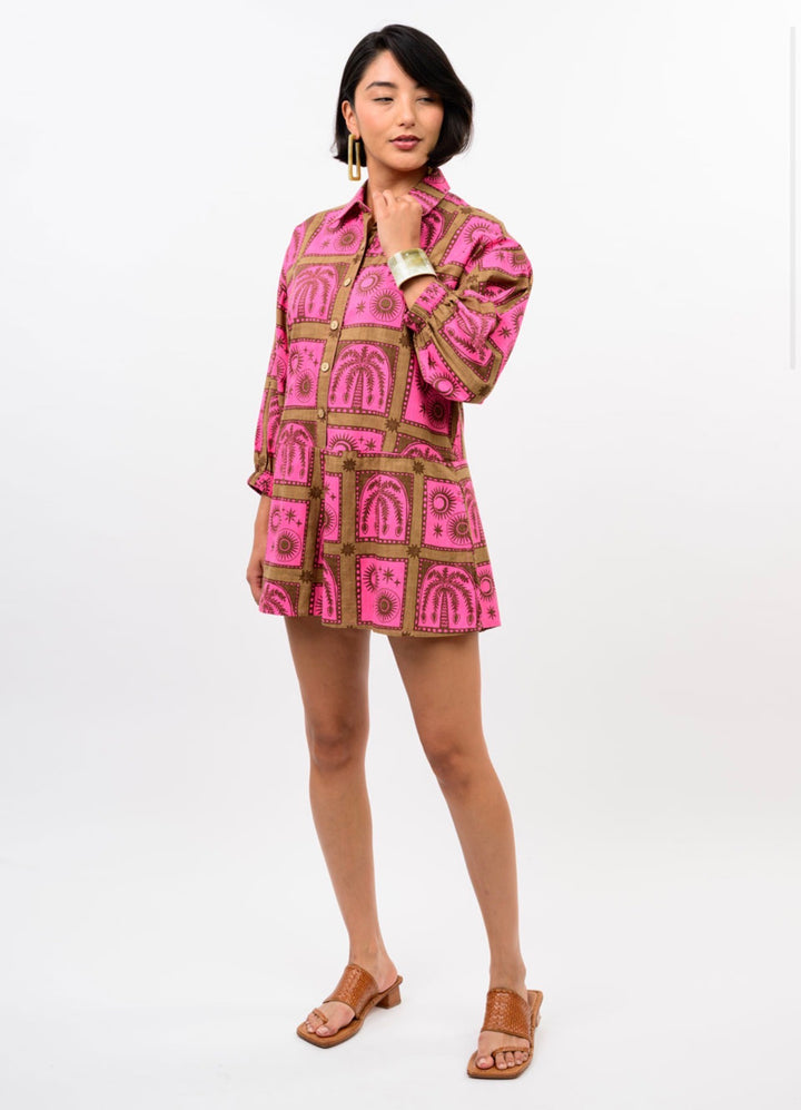 Pink Palms Getaway Romper