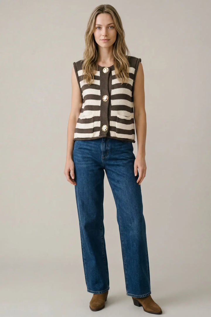 The Sutton Stripe Sweater Vest