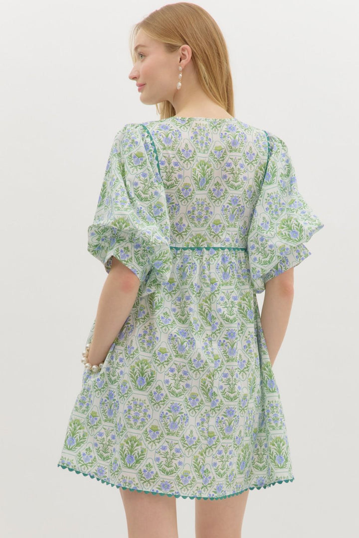 Floral Honeycomb Dress