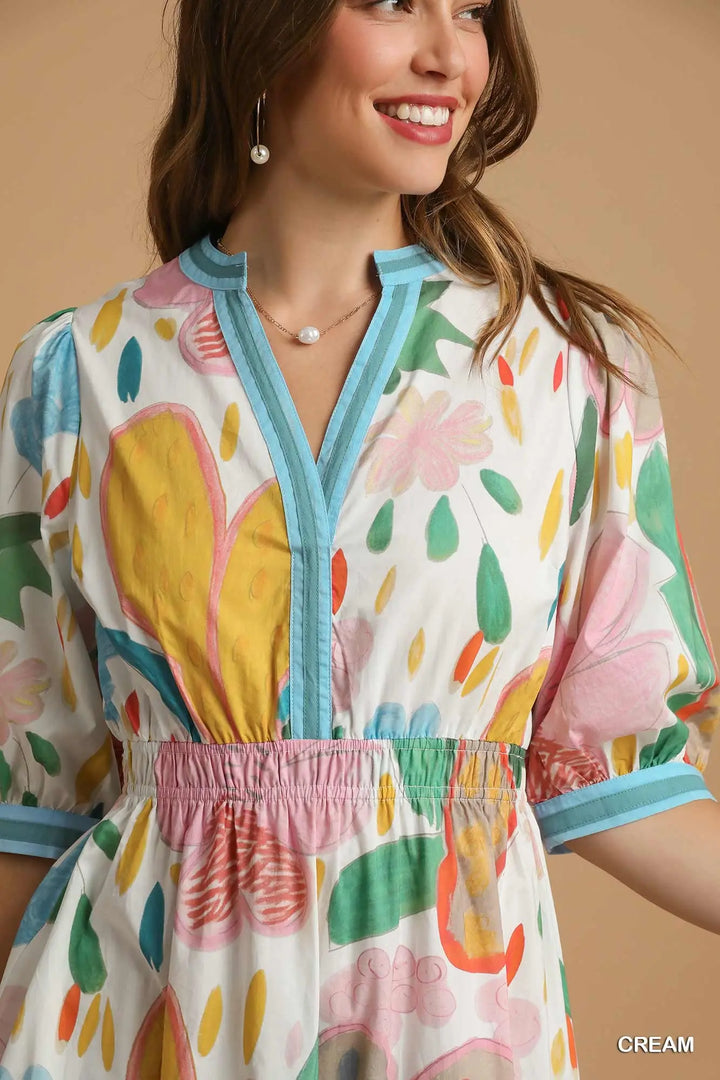 Calista Canvas Midi Dress