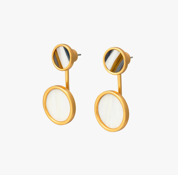 Emily Feathered Drop Earrings - FINAL SALE