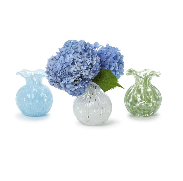 Hand-Blown Speckled Glass Bud Vases