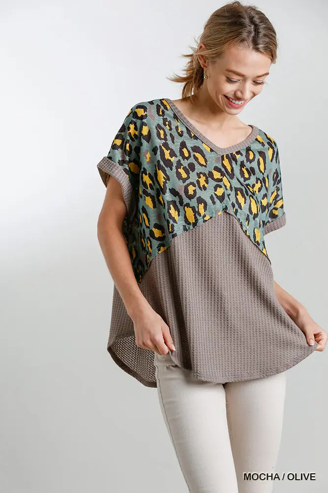 Savannah Crossback Leopard Top