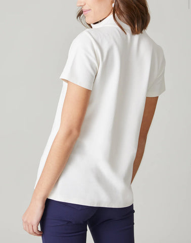 Short Sleeve Serena Half-Zip Top Buttercream