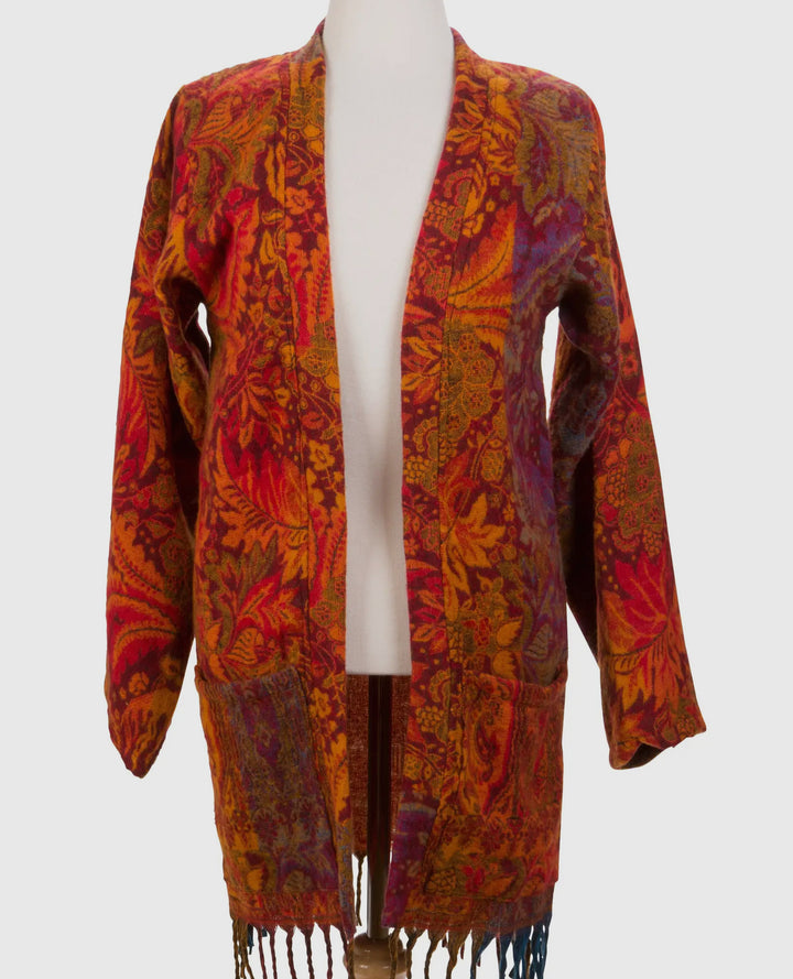 Mosaic Fringe Cardigan